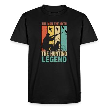 Hunters Hunting - Men's Premium Organic T-Shirt - black - Front - Nico (187cm)