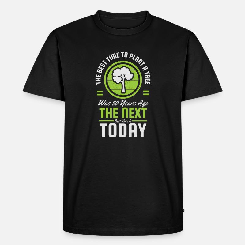 Next Time Today Tree Logo - Men's Premium Organic T-Shirt - black