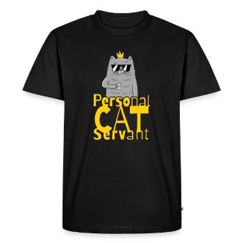 Personal Cat Servant Funny Kitten - T-shirt Premium bio Homme - noir - Devant - Nico (187cm)