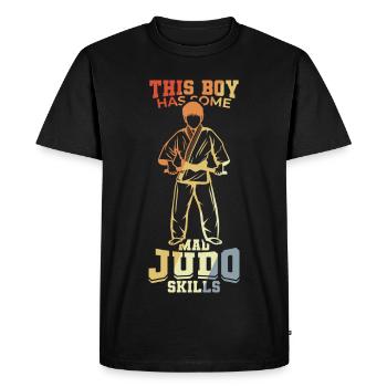 Enfant de judo - T-shirt Premium bio Homme - noir - Devant - Nico (187cm)