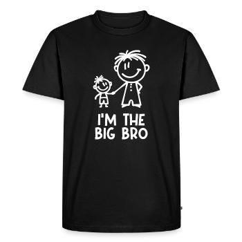 Big Brother Statement Bro Sibling Love - Men's Premium Organic T-Shirt - black - Front - Nico (187cm)
