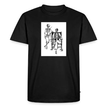 Squelette - T-shirt Premium bio Homme - noir - Devant - Nico (187cm)