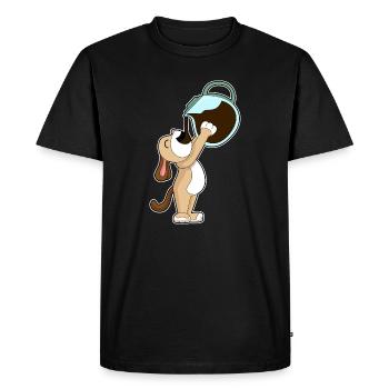 Cafetière pour chien - T-shirt Premium bio Homme - noir - Devant - Nico (187cm)