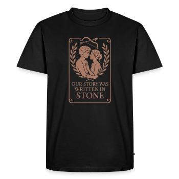 Mythologie de l’amour ancien Romance Vintage - T-shirt Premium bio Homme - noir - Devant - Nico (187cm)