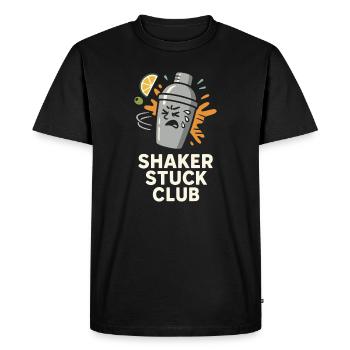 Shaker Stuck Mixologue débutant - T-shirt Premium bio Homme - noir - Devant - Nico (187cm)
