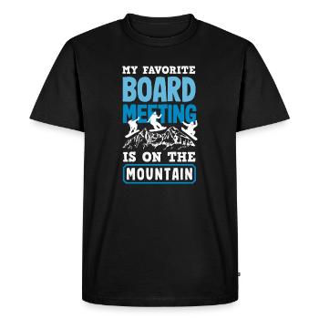 Télésiège de réunion de snowboard snowboard - T-shirt Premium bio Homme - noir - Devant - Nico (187cm)