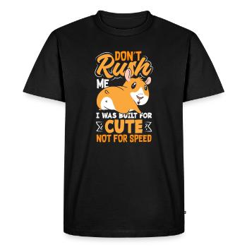 Attends-moi, j’ai de petites jambes - T-shirt Premium bio Homme - noir - Devant - Nico (187cm)