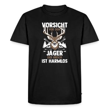 Hunting Hunting Huntsman Hunters - Men's Premium Organic T-Shirt - black - Front - Nico (187cm)