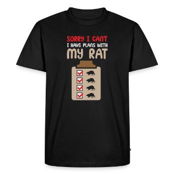Rat, rat de maison, propriétaire de rats, amoureux des rats - T-shirt Premium bio Homme - noir - Devant - Nico (187cm)