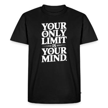 Ta seule limite, c’est ton esprit - T-shirt Premium bio Homme - noir - Devant - Nico (187cm)