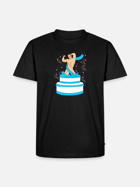 Striptease Überraschung Mann Nackt Junggesellen - Männer Premium Bio T-Shirt - Schwarz