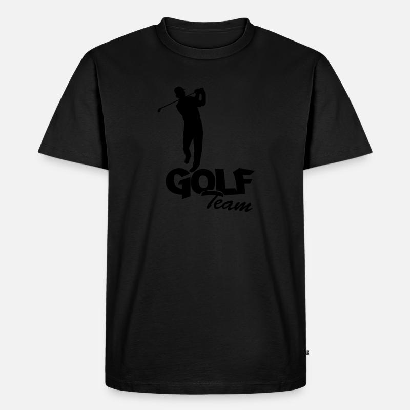 golfer_team1 - Männer Premium Bio T-Shirt - Schwarz