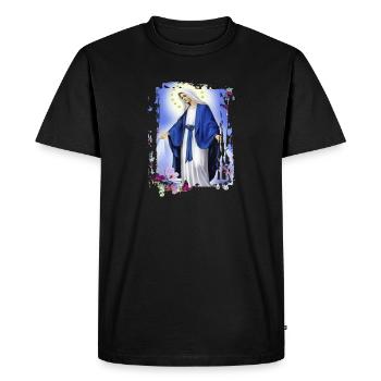 Holly Mary Maria Madonna Mariana Vierge Marie - T-shirt Premium bio Homme - noir - Devant - Nico (187cm)