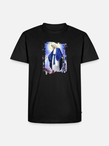 Agrifoglio Maria Maria Madonna Mariana Vergine Maria - Maglietta ecologica premium da uomo - nero