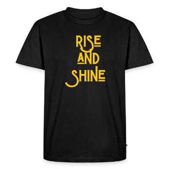 Rise and Shine - Men's Premium Organic T-Shirt - black - Front - Nico (187cm)