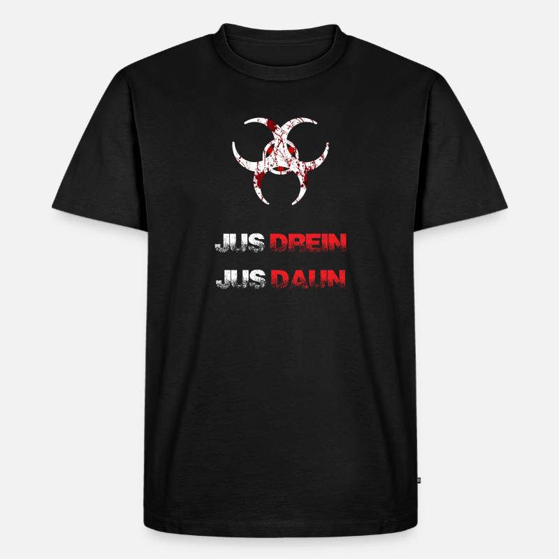 Drein Saft Daun Saft - Männer Premium Bio T-Shirt - Schwarz