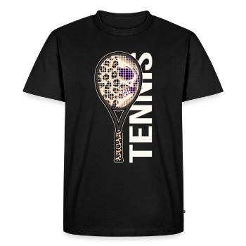 Raquette de balle de match de tennis - T-shirt Premium bio Homme - noir - Devant - Nico (187cm)