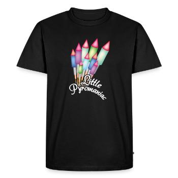 Petit Pyromane - petit feu d'artifice - T-shirt Premium bio Homme - noir - Devant - Nico (187cm)