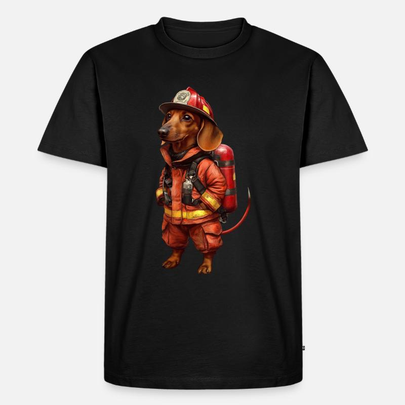 Dackel - Männer Premium Bio T-Shirt - Schwarz