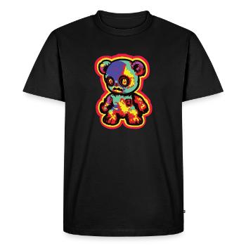 Horreur Effrayant Ours Puzzle Halloween - T-shirt Premium bio Homme - noir - Devant - Nico (187cm)