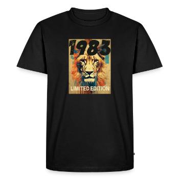 Édition limitée 1983 Lion Gift pour le 40ème - T-shirt Premium bio Homme - noir - Devant - Nico (187cm)