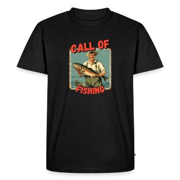 appel de la pêche 3 - T-shirt Premium bio Homme - noir - Devant - Nico (187cm)