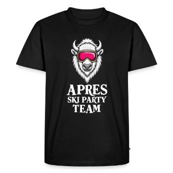 Après-ski Alcool Fête Sports d’hiver Planche à neige - T-shirt Premium bio Homme - noir - Devant - Nico (187cm)