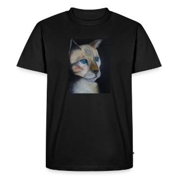 Blue eyes - Men's Premium Organic T-Shirt - black - Front - Nico (187cm)