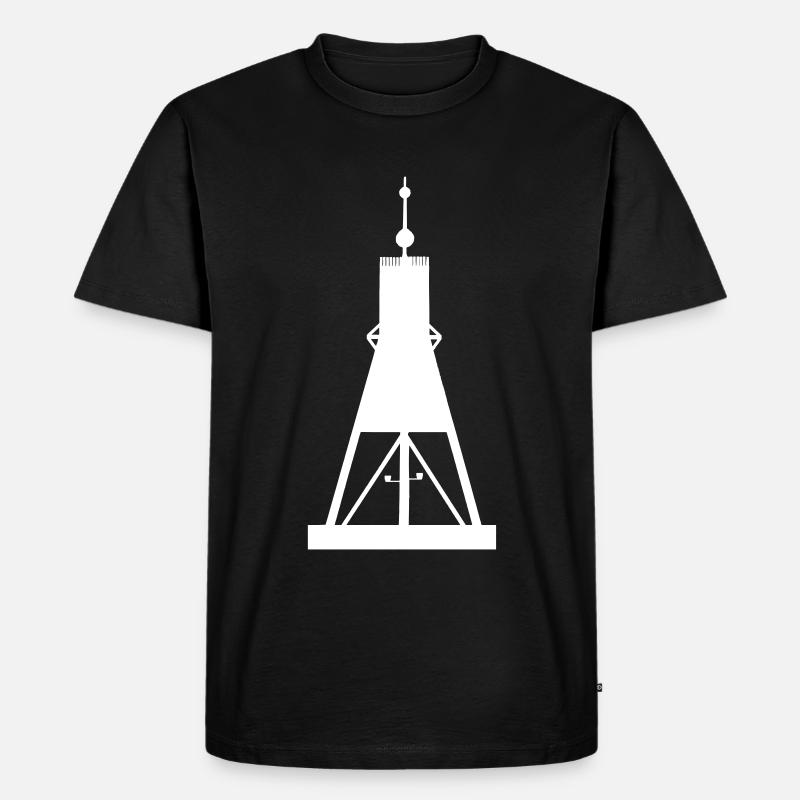 Cuxhaven Kugelbake - Männer Premium Bio T-Shirt - Schwarz