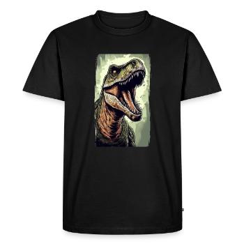 T-Rex - Men's Premium Organic T-Shirt - black - Front - Nico (187cm)