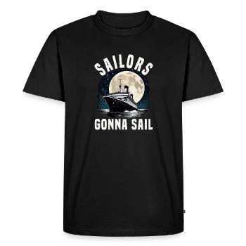 Les marins vont à Sail Cruise Ship Vacation Group - T-shirt Premium bio Homme - noir - Devant - Nico (187cm)