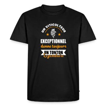 Un viticulteur exceptionnel donne toujours - T-shirt Premium bio Homme - noir - Devant - Nico (187cm)
