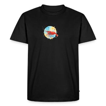 Cherry shrimp - Men's Premium Organic T-Shirt - black - Front - Nico (187cm)
