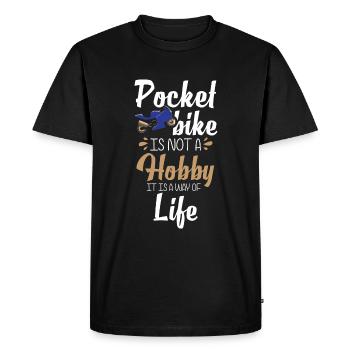 Moto Motard Deux-roues Fils - T-shirt Premium bio Homme - noir - Devant - Nico (187cm)
