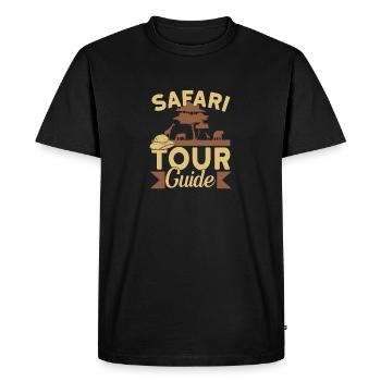Safari Guide Africa Safari Holidays - Men's Premium Organic T-Shirt - black - Front - Nico (187cm)