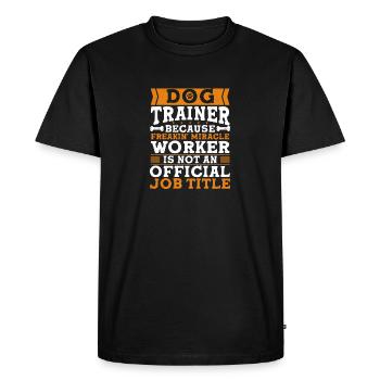 Dresseur de chiens Sports canins École de chiens - T-shirt Premium bio Homme - noir - Devant - Nico (187cm)