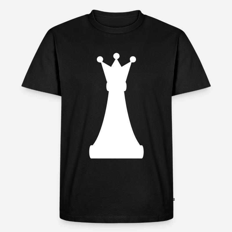 Schachfigur Königin - Männer Premium Bio T-Shirt - Schwarz