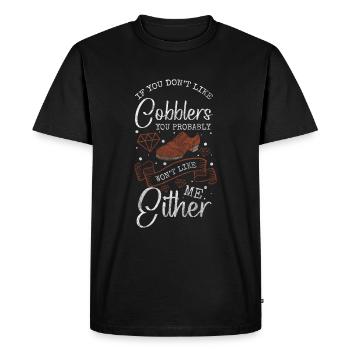 Shoemaker Work Boots - Men's Premium Organic T-Shirt - black - Front - Nico (187cm)