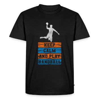 But de compétition de handballer - T-shirt Premium bio Homme - noir - Devant - Nico (187cm)