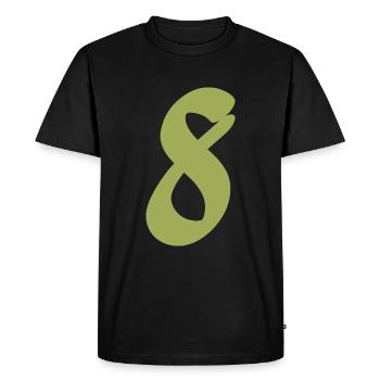 8 - T-shirt Premium bio Homme - noir - Devant - Nico (187cm)