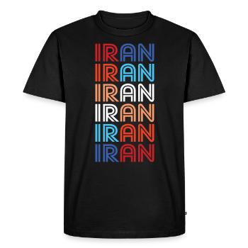 Iran - T-shirt Premium bio Homme - noir - Devant - Nico (187cm)