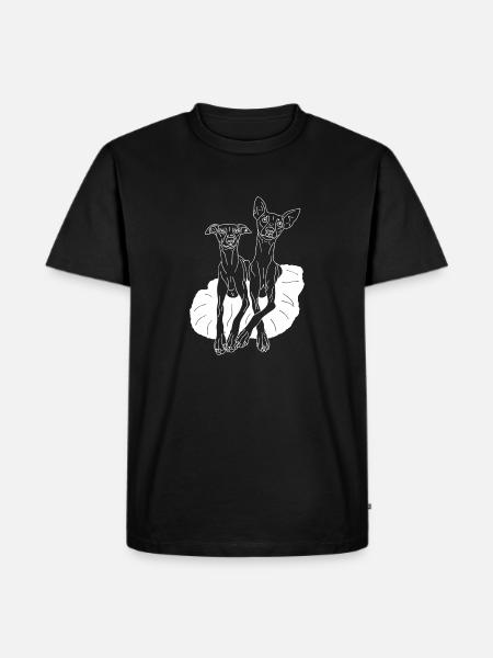 Italienes Windspiel - Männer Premium Bio T-Shirt - Schwarz