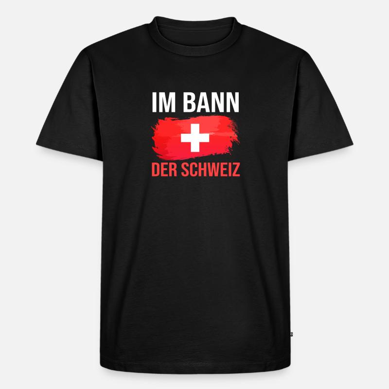 Schweizer Schweiz - Männer Premium Bio T-Shirt - Schwarz