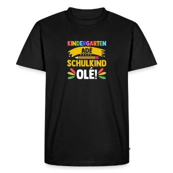 12th Grade School Child Back to School Kindergarten Daycare Center - Men's Premium Organic T-Shirt - black - Front - Nico (187cm)