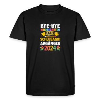 18th Grade School Child Back to School Kindergarten Daycare Center - Men's Premium Organic T-Shirt - black - Front - Nico (187cm)