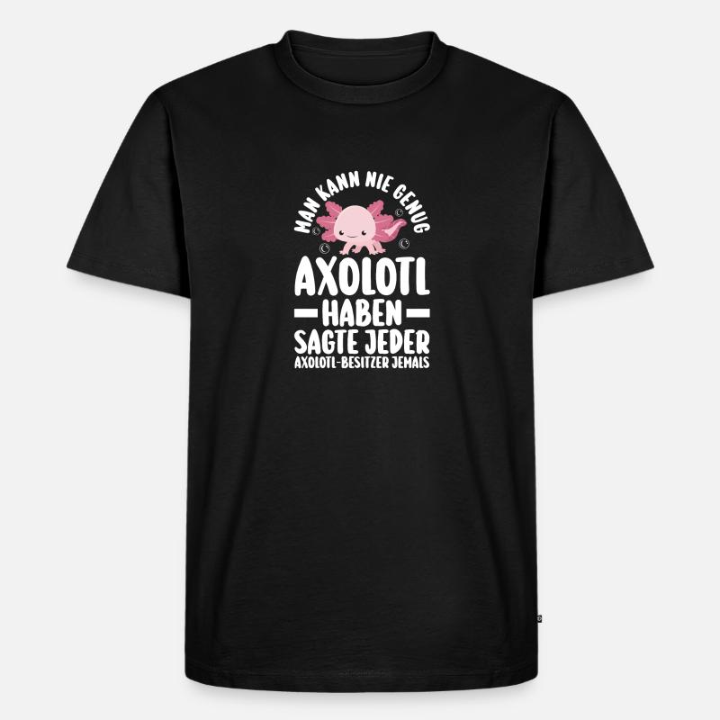 Axolotl - Männer Premium Bio T-Shirt - Schwarz