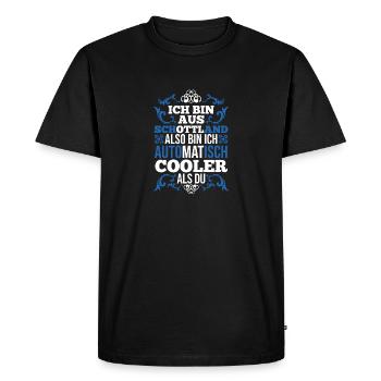 Ecossais Ecosse Ecosse Ecosse - T-shirt Premium bio Homme - noir - Devant - Nico (187cm)