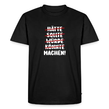 should should would could make maker - Men's Premium Organic T-Shirt - black - Front - Nico (187cm)