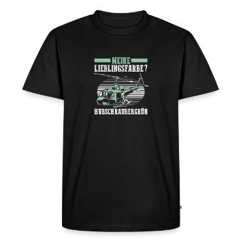 Pilot Helicopter Helicopter - Men's Premium Organic T-Shirt - black - Front - Nico (187cm)