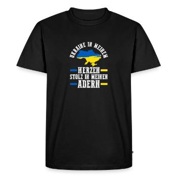 Ukrainians Ukraine - Men's Premium Organic T-Shirt - black - Front - Nico (187cm)